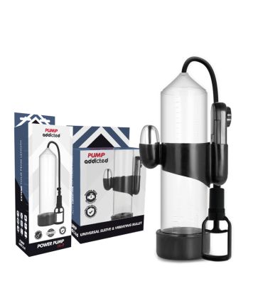 PUMP ADDICTED BOMBA ERECCION RX7 TRANSPARENTE CON VIBRADOR