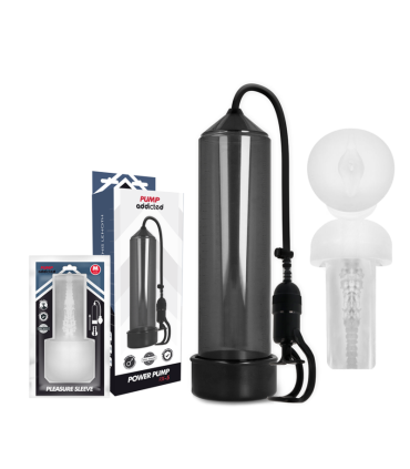 PUMP ADDICTED BOMBA ERECCION RX5 BLACK CON MASTURBADOR
