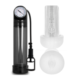 PUMP ADDICTED BOMBA ERECCION RX9 NEGRO CON MASTURBADOR