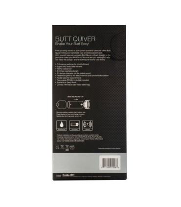 ROCKS OFF BUTT QUIVER ESTIMULADOR DEL PUNTO P 7 VELOCIDADES NEGRO
