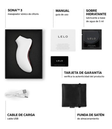 LELO SONA 3 MASAJEADOR SONICO DE CLITORIS BLANCO