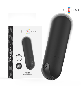 INTENSE KAREN MINI BALA VIBRADORA 10 MODOS RECARGABLE NEGRO