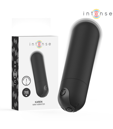 INTENSE KAREN MINI BALA VIBRADORA 10 MODOS RECARGABLE NEGRO