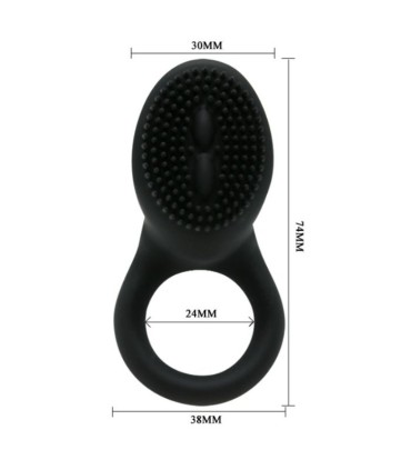 PRETTY LOVE COBRA ANILLO VIBRADOR COBRA NEGRO