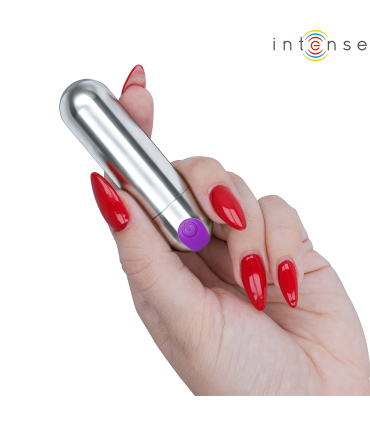 INTENSE KAREN MINI BALA VIBRADORA 10 MODOS RECARGABLE PLATEADO
