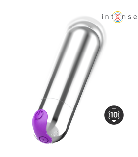 INTENSE KAREN MINI BALA VIBRADORA 10 MODOS RECARGABLE PLATEADO