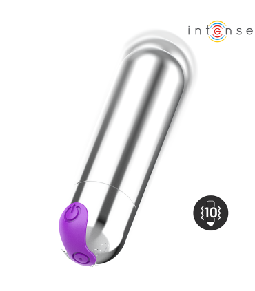 INTENSE KAREN MINI BALA VIBRADORA 10 MODOS RECARGABLE PLATEADO