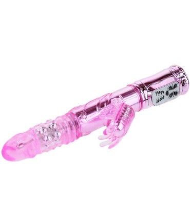 BAILE VIBRADOR RECARGABLE CON ROTACION Y ESTIMULADOR THROBBING BUTTERF