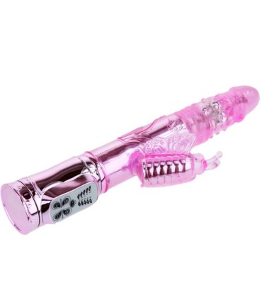 BAILE VIBRADOR RECARGABLE CON ROTACION Y ESTIMULADOR THROBBING BUTTERF