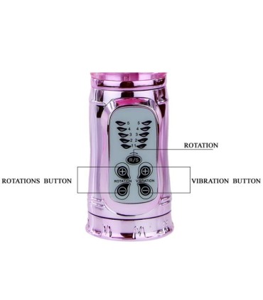 BAILE VIBRADOR RECARGABLE CON ROTACION Y ESTIMULADOR THROBBING BUTTERF