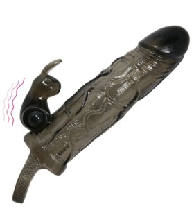 BAILE BRAVE MAN FUNDA REALISTICA PENE CON RABBIT 165 CM NEGRO