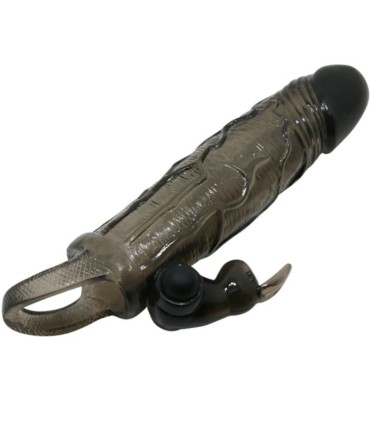 BAILE BRAVE MAN FUNDA REALISTICA PENE CON RABBIT 165 CM NEGRO