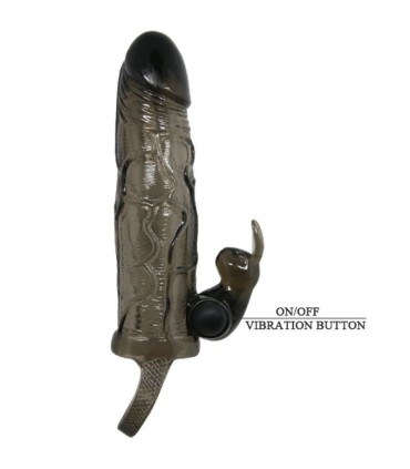 BAILE BRAVE MAN FUNDA REALISTICA PENE CON RABBIT 165 CM NEGRO