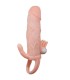 BAILE BRAVE MAN FUNDA PENE ANAL Y CLITORIS VIBRADOR 165 CM NATURAL