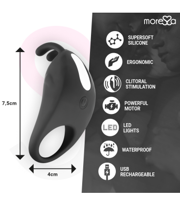 MORESSA BRAD PREMIUM SILICONE RECARGABLE NEGRO