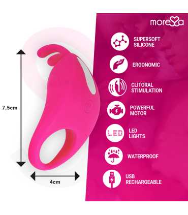 MORESSA BRAD PREMIUM SILICONE RECARGABLE ROSA