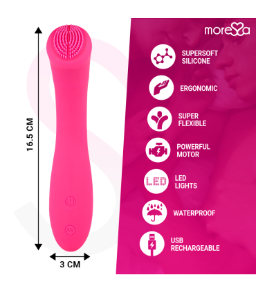 MORESSA CELSO MASAJEADOR DUO PUNTO G Y SUERO PELVICO PREMIUM SILICONE RECARGABLE