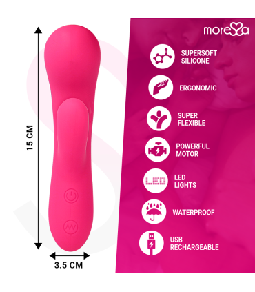 MORESSA JERRY CLIP VIBRADOR PUNTO G Y CLITORIS PREMIUM SILICONE RECARGABLE