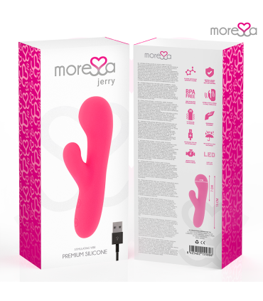 MORESSA JERRY CLIP VIBRADOR PUNTO G Y CLITORIS PREMIUM SILICONE RECARGABLE