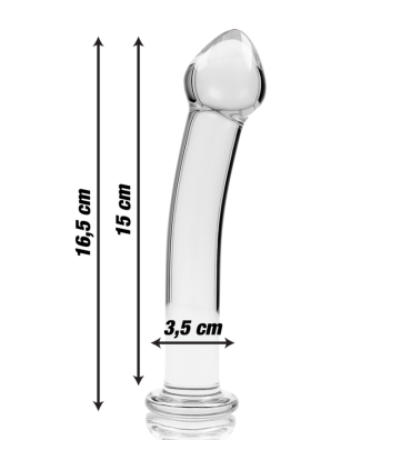 NEBULA SERIES BY IBIZA MODELO 11 DILDO CRISTAL TRANSPARENTE 16 CM O 3 CM
