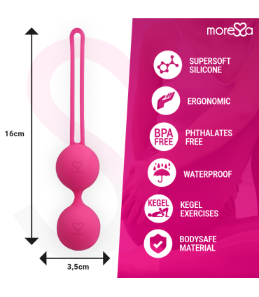 MORESSA OSIAN TWO ENTRENAMIENTO SUELO PELVICO 101gr PREMIUM SILICONA ROSA