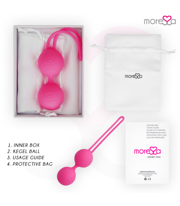 MORESSA OSIAN TWO ENTRENAMIENTO SUELO PELVICO 101gr PREMIUM SILICONA ROSA