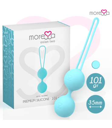 MORESSA OSIAN TWO ENTRENAMIENTO SUELO PELVICO 101gr PREMIUM SILICONA TURQUESA