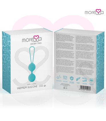 MORESSA OSIAN TWO ENTRENAMIENTO SUELO PELVICO 101gr PREMIUM SILICONA TURQUESA