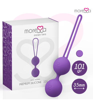 MORESSA OSIAN TWO ENTRENAMIENTO SUELO PELVICO 101gr PREMIUM SILICONA LILA