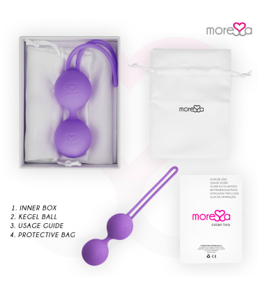 MORESSA OSIAN TWO ENTRENAMIENTO SUELO PELVICO 101gr PREMIUM SILICONA LILA