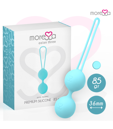 MORESSA OSIAN THREE ENTRENAMIENTO SUELO PELVICO 85 gr PREMIUM SILICONA TURQUESA