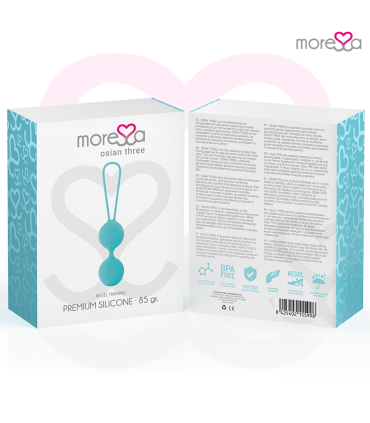 MORESSA OSIAN THREE ENTRENAMIENTO SUELO PELVICO 85 gr PREMIUM SILICONA TURQUESA