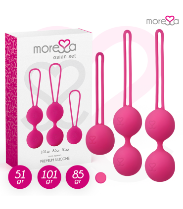 MORESSA OSIAN SET PREMIUM SILICONA ROSA Osian One 51 g Osian Two 101 g Osian Three 85 g
