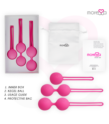 MORESSA OSIAN SET PREMIUM SILICONA ROSA Osian One 51 g Osian Two 101 g Osian Three 85 g