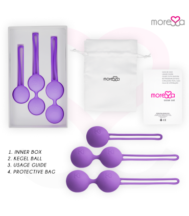 MORESSA OSIAN SET Osian One 51 Gr Osian Two 101 Gr Osian Three 85 gr PREMIUM SILICONA LILA