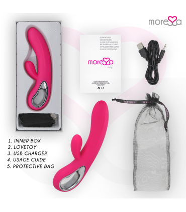 MORESSA TROY MASAJEADOR PUNTO G Y CLITORIS PREMIUM SILICONE RECARGABLE