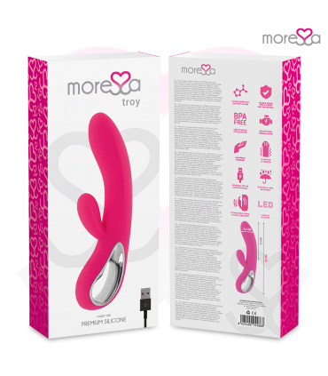 MORESSA TROY MASAJEADOR PUNTO G Y CLITORIS PREMIUM SILICONE RECARGABLE