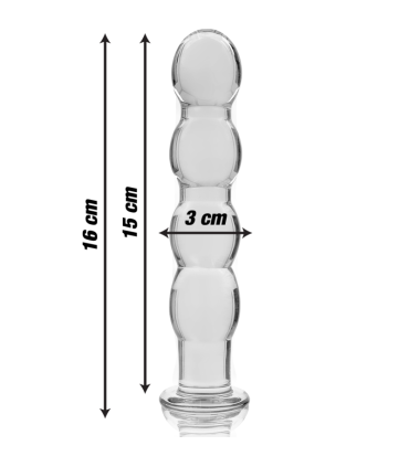 NEBULA SERIES BY IBIZA MODELO 10 DILDO CRISTAL TRANSPARENTE 165 CM O 35 CM