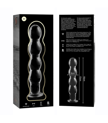NEBULA SERIES BY IBIZA MODELO 10 DILDO CRISTAL TRANSPARENTE 165 CM O 35 CM