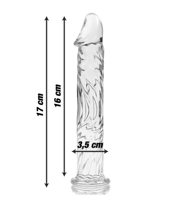 NEBULA SERIES BY IBIZA MODELO 12 DILDO CRISTAL TRANSPARENTE 17 CM O 35 CM