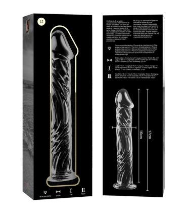 NEBULA SERIES BY IBIZA MODELO 12 DILDO CRISTAL TRANSPARENTE 17 CM O 35 CM