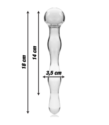 NEBULA SERIES BY IBIZA MODELO 13 DILDO CRISTAL TRANSPARENTE 18 CM O 35 CM