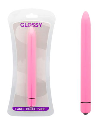 GLOSSY SLIM VIBRADOR ROSA INTENSO