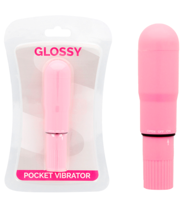 GLOSSY POCKET VIBRADOR ROSA