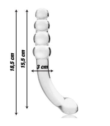 NEBULA SERIES BY IBIZA MODELO 14 DILDO CRISTAL TRANSPARENTE 185 CM O 3 CM
