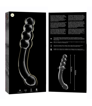 NEBULA SERIES BY IBIZA MODELO 14 DILDO CRISTAL TRANSPARENTE 185 CM O 3 CM