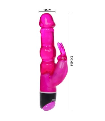 BAILE WAVES OF PLEASURE FANTASY VIBRADOR CON RABBIT LILA 23 CM