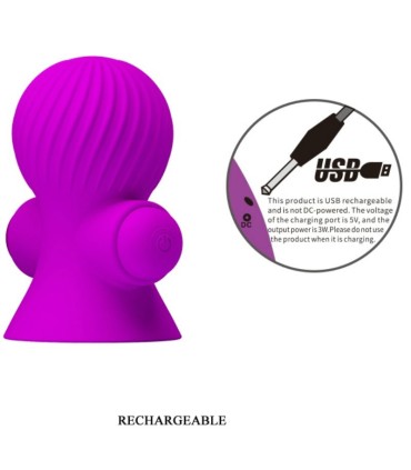 PRETTY LOVE ESTIMULADORES PEZONES 12 MODOS VIBRACION LILA