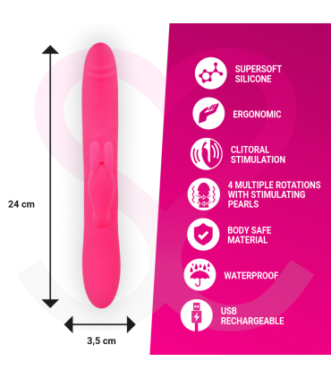 MORESSA SOMER ROTADOR PERLADO Y POTENTE VIBRACION SILICONA PREMIUM