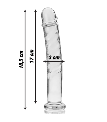 NEBULA SERIES BY IBIZA MODELO 16 DILDO CRISTAL TRANSPARENTE 185 CM O 3 CM
